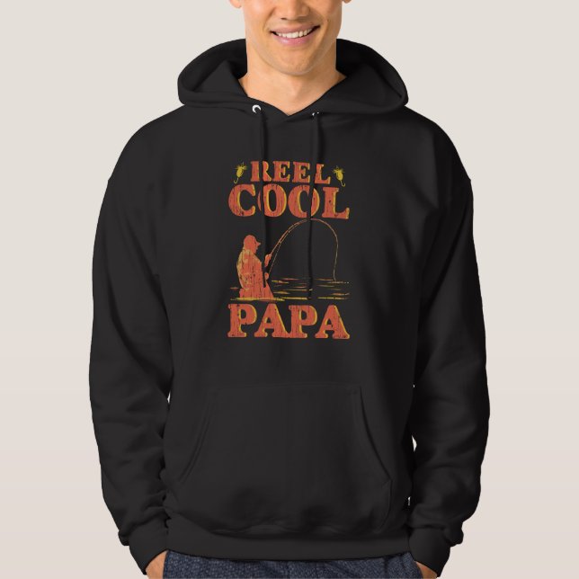 Veste À Capuche Reel Cool Papa Pêcheur Amoureux papa Anniversaire  (Devant)