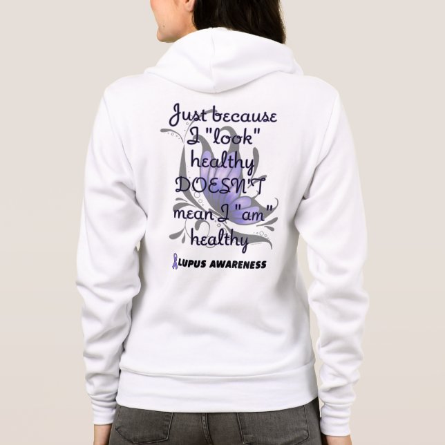 Veste À Capuche "Regarde" santé/Papillon...Lupus (Dos)