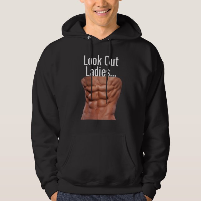 VESTE À CAPUCHE REGARDEZ LES DAMES ABS MUSCULAIRES (Devant)