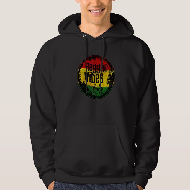 Veste À Capuche reggae racines rastafari irie rasta irie jah (Devant)
