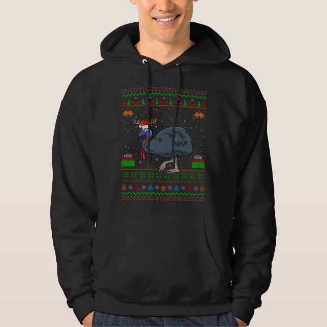 Veste À Capuche Reindeer Santa Hat Correspondant Grosse Chrétienté (Devant)