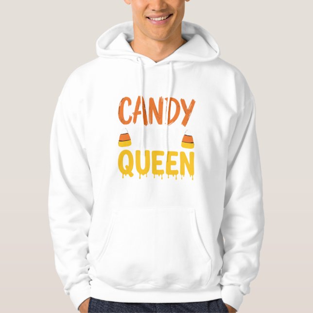 Veste À Capuche Reine Candy Corn Graphique Halloween_1 (Devant)