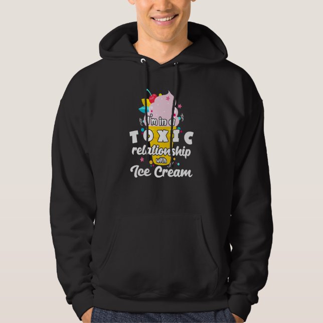 Veste À Capuche Relation Toxique Avec La Crème De Glace (Devant)