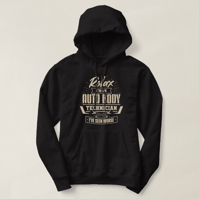 Veste À Capuche Relax Auto Body Technician A Vu Pire Peintre Funn (Design devant)