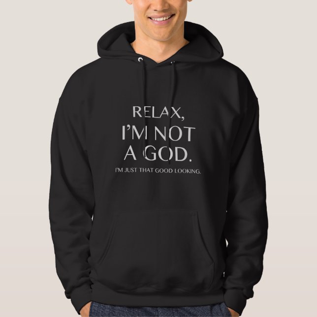 Veste À Capuche Relax, je ne suis pas un Dieu (Devant)
