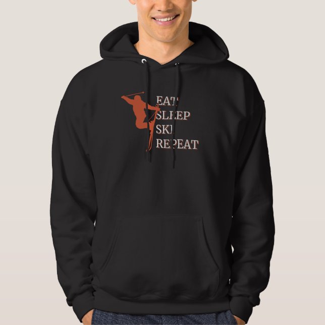 Veste À Capuche Répéter le ski du sommeil (Devant)