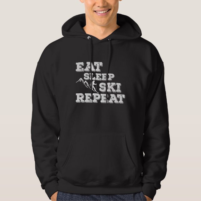 Veste À Capuche Répéter le ski du sommeil (Devant)