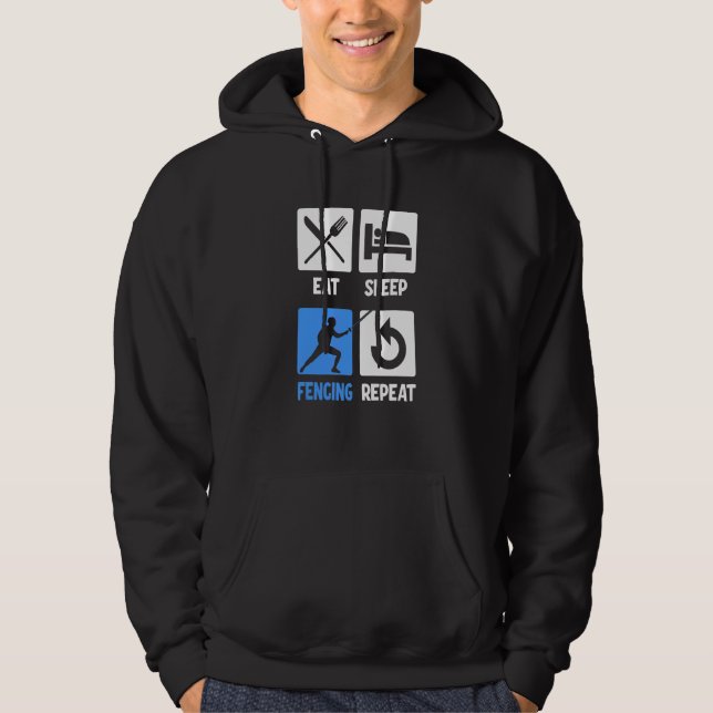 Veste À Capuche Répéter l'escrime du sommeil (Devant)