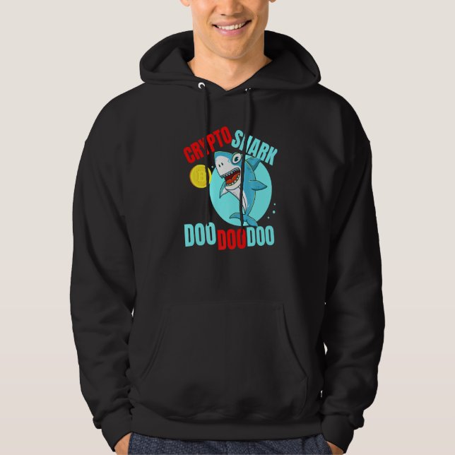 Veste À Capuche Requin Crypto Btc Ethereum Cryptomonnaie Taureau M (Devant)