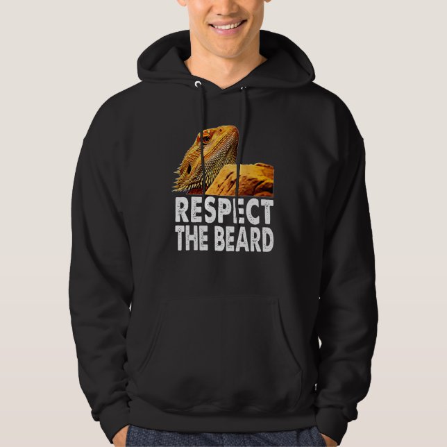 Veste À Capuche Respectez La Barbe Drôle Dragon Lizard Owne (Devant)