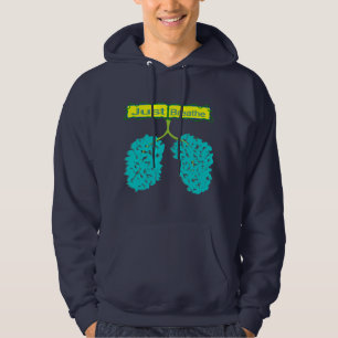Veste À Capuche respire juste les poumons