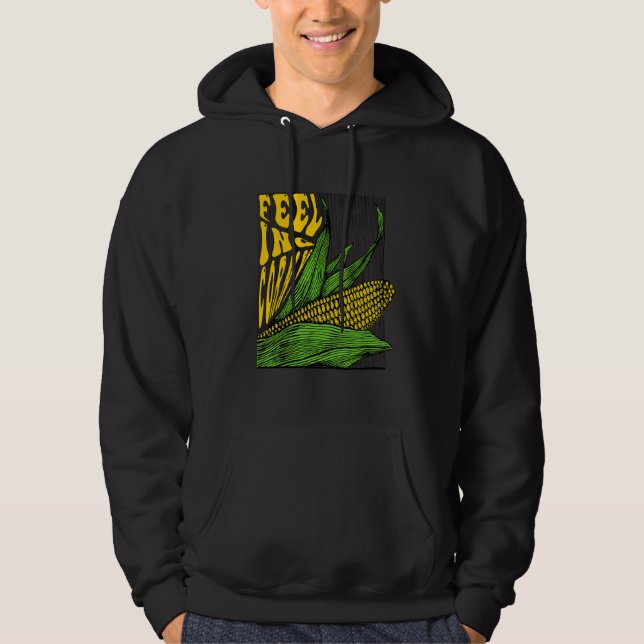 Veste À Capuche Ressentir Corny Corn Pun (Devant)