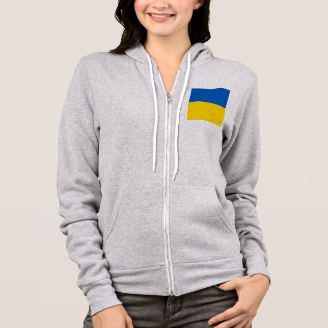 VESTE À CAPUCHE RESTEZ AVEC L'UKRAINE ! (Devant)
