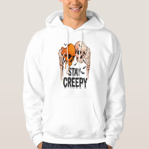 Veste À Capuche Restez Créepy PNG, Crâne Rétro Halloween