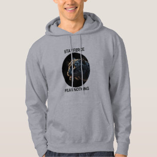 Veste À Capuche Restez Fierce Peur Rien Panne Noire