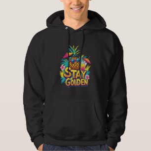 Veste À Capuche Restez Golden Tropical Pineappy Vibes d'été