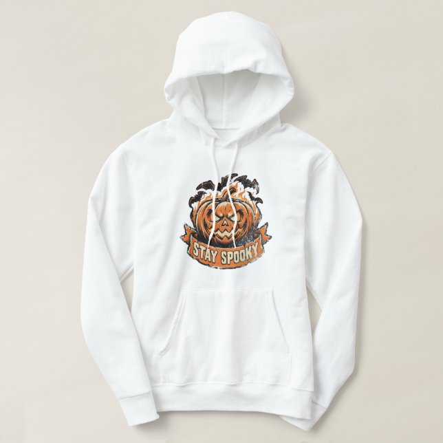 Veste À Capuche Restez Méchant Citrouille Jack O' Lantern Hallowee (Design devant)