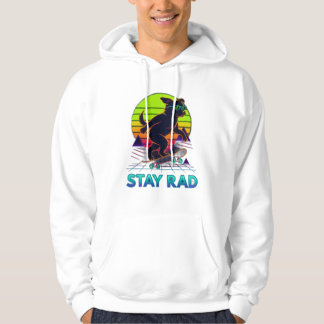 Veste À Capuche Restez Rad Rétro Conception de Chien de Skate