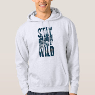 Veste À Capuche Restez Sauvage Loup Nature Scène Wilderness Capuch