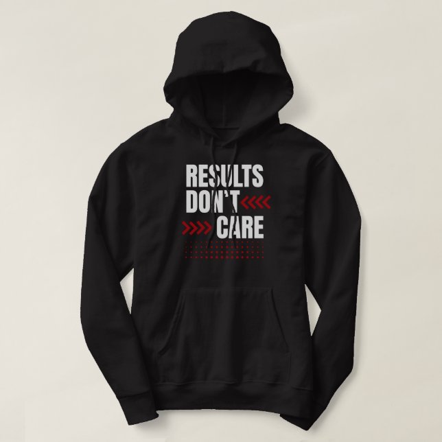 Veste À Capuche Résultats S'en Comptent Pas – Typographie de l'Esp (Design devant)