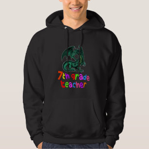 Veste À Capuche Retour à l'école 7e année enseignant Dragon Lover 