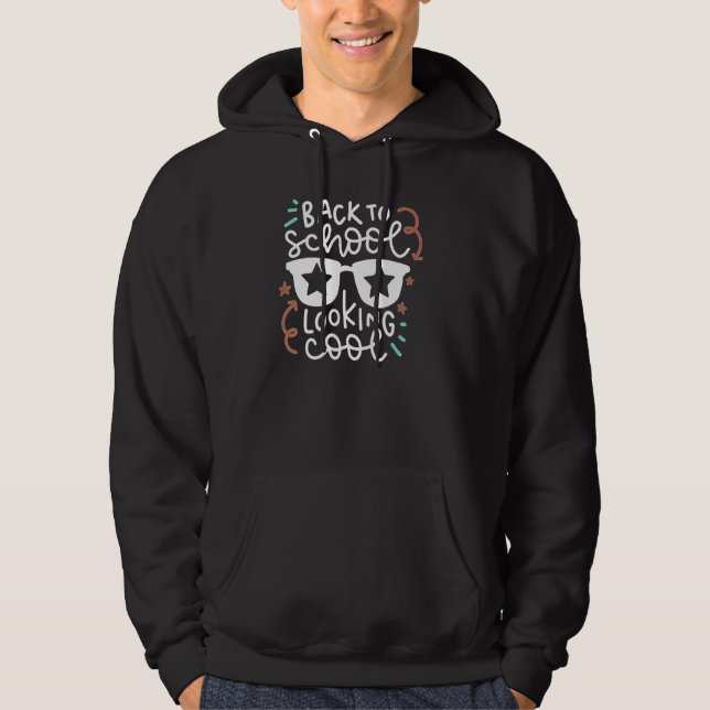 Veste À Capuche Retour à l'école cherchant à cool retour à l'école (Devant)