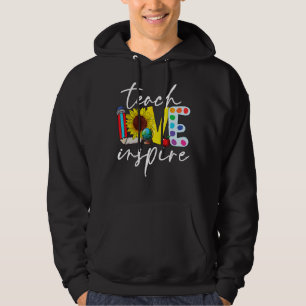Veste À Capuche Retour à l'école Enseigner l'amour Inspirer Rétro