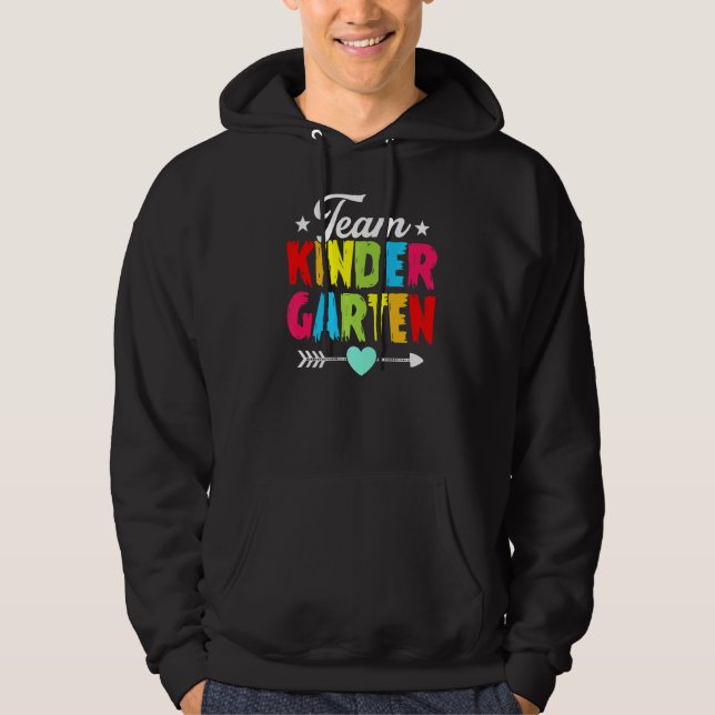 Veste À Capuche Retour À L'École Équipe Maternelle Enseignant Cute (Devant)