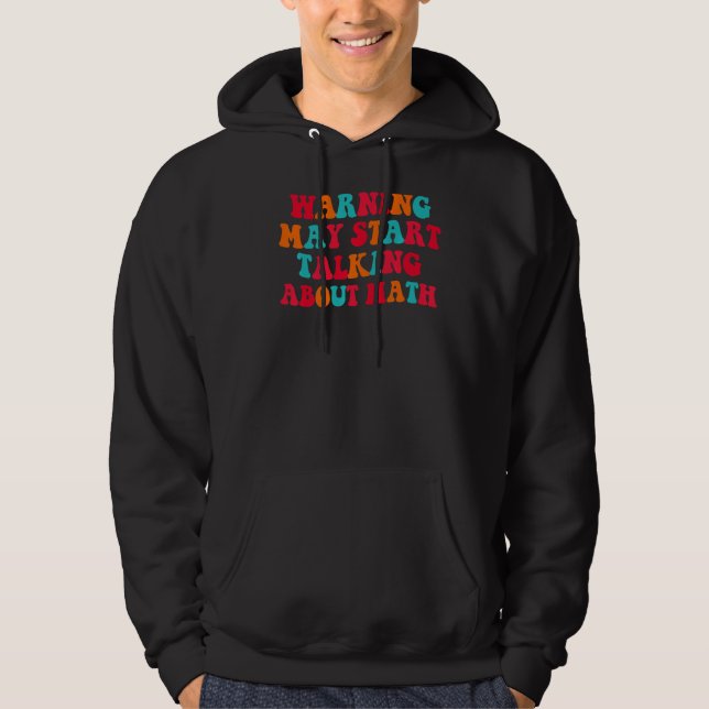 Veste À Capuche Retour À L'École Math Enseignant Retro Enseignants (Devant)