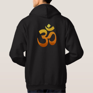 Veste À Capuche Retour Imprimer Om Mantra Symbole Yoga Hommes