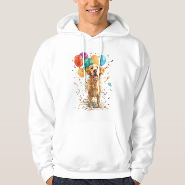 Veste À Capuche Retriever Clown � Chien de Cirque avec Ballons (Devant)