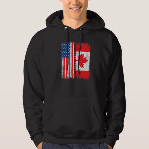 Veste À Capuche Retro American Maple Leaf Canadian Flag America Ca