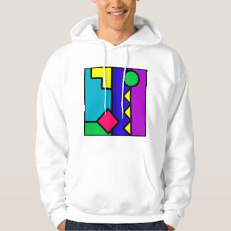 Veste À Capuche Rétro bloc de la couleur 80s
