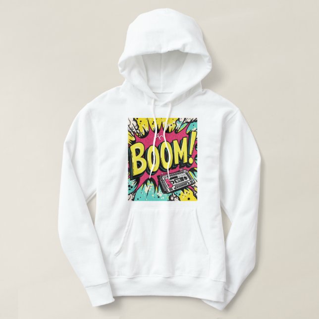 Veste À Capuche Retro Boombox Explosion (Design devant)
