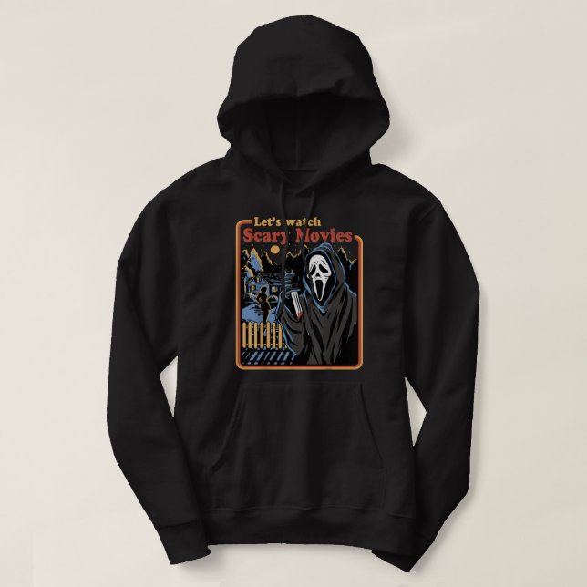 Veste À Capuche Retro Halloween Regardons Les Films D’Horreur Effr (Design devant)