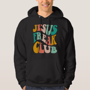 Veste À Capuche Retro Jesus-Freak Club Bible Verse Jesus-Lover Emp