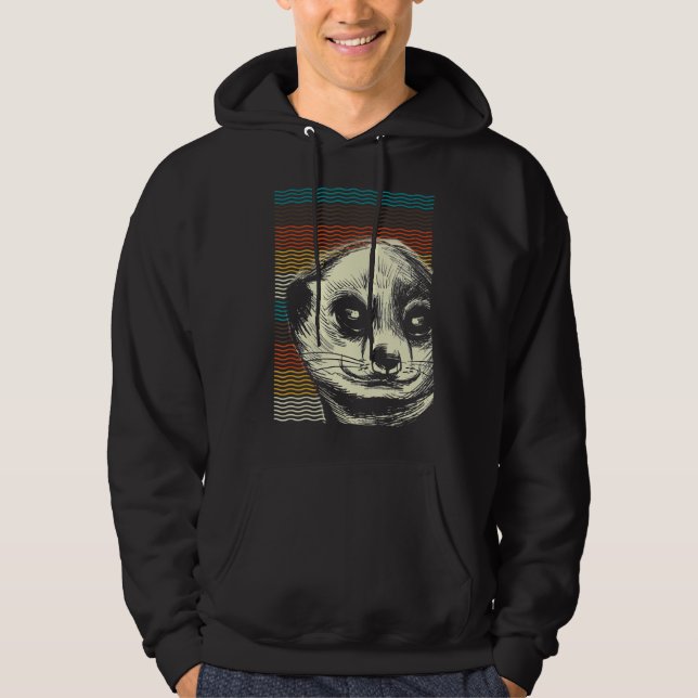 Veste À Capuche Retro Meerkat (Devant)