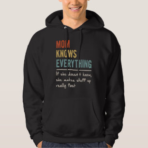 Veste À Capuche Retro Mom Knows Everything Women's Mother's Day