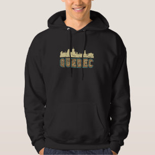 Veste À Capuche Rétro Québec Ville Canada Skyline Vintage Cityscap