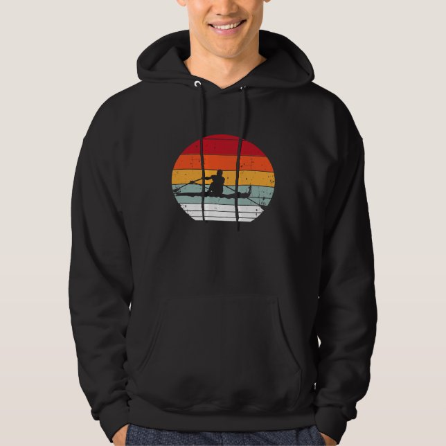 Veste À Capuche Retro Style Rowing Funny Rower Boot Team Cadeau M (Devant)