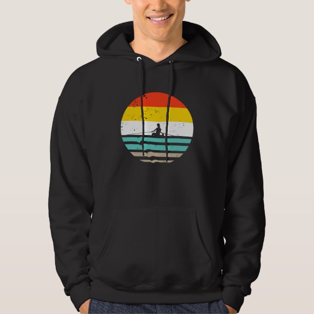 Veste À Capuche Retro Style Rowing Funny Rower Boot Team Cadeau M (Devant)