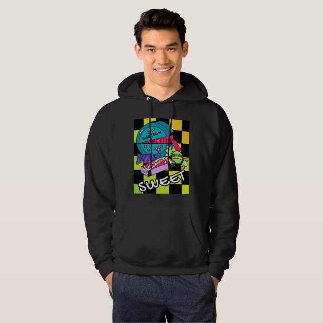 Veste À Capuche Rétro Sucré Comme Un Bonbon (Devant entier)