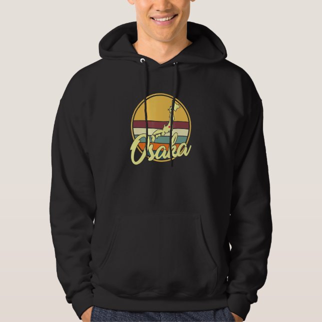 Veste À Capuche Retro Sun Japonais île et Osaka (Devant)