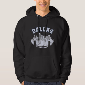 Veste À Capuche Rétro Vintage Dallas Texas Paysage Urbain Football