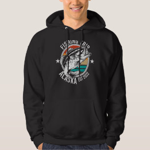 Veste À Capuche Retro Vintage Fishing Trip Alaska Souvenirs Fishin