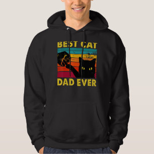 Veste À Capuche Retro Vintage Meilleur Chat Papa Jamais Chat Papa