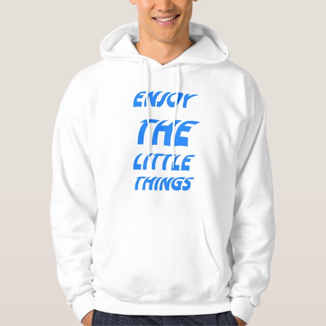 Veste À Capuche Retro Y2K Profitez des Petites Choses Texte Liquid (Devant)