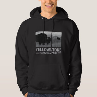 Veste À Capuche Retro Yellowstone National Park US Bison Buffalo V