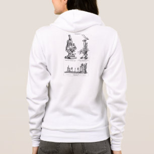 Veste À Capuche Rétros microscopes d'illustration vintage de