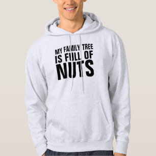 VESTE À CAPUCHE RÉUNION DE FAMILLE FUNNY "FAMILY TREE NUTS" T-SHIR